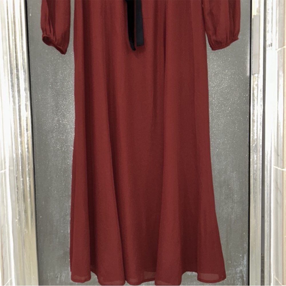 Reformation Deep Red Button-Front Maxi Dress - Picture 12 of 14